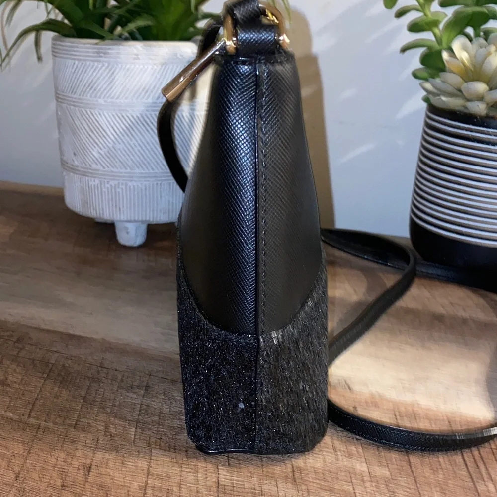 NWOT!! Kate Spade New York Black Flash Glitter Crossbody Bag